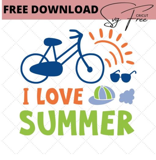 i love summer svg free