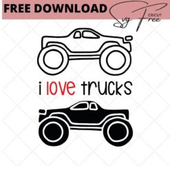i love trucks svg free