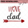 i love dad svg free